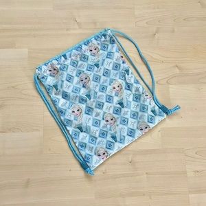 Disney Frozen Elsa Plastic Drawstring Backpack Bag Satchel